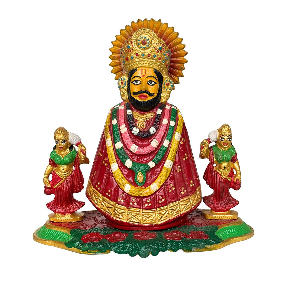Thumbnail: Salvus APP SOLUTIONS Handmade Metal Lord Khatu Shyam Ji Murti/Statue (6 Inch)
