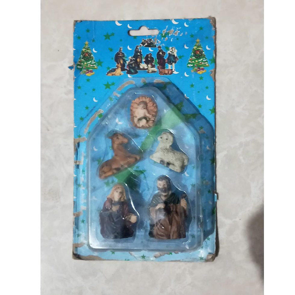 Thumbnail: Salvus APP SOLUTIONS Handmade Resin Dust Crib Nativity Set  (5 Pieces_Assorted)