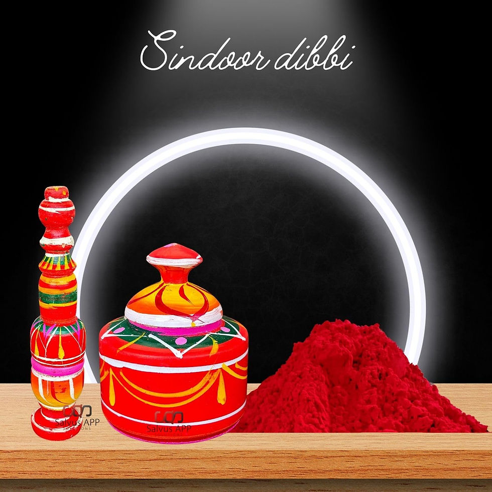 Thumbnail: Salvus App SOLUTIONS Wooden Sindoor Box for Home Decor (Multicolor)