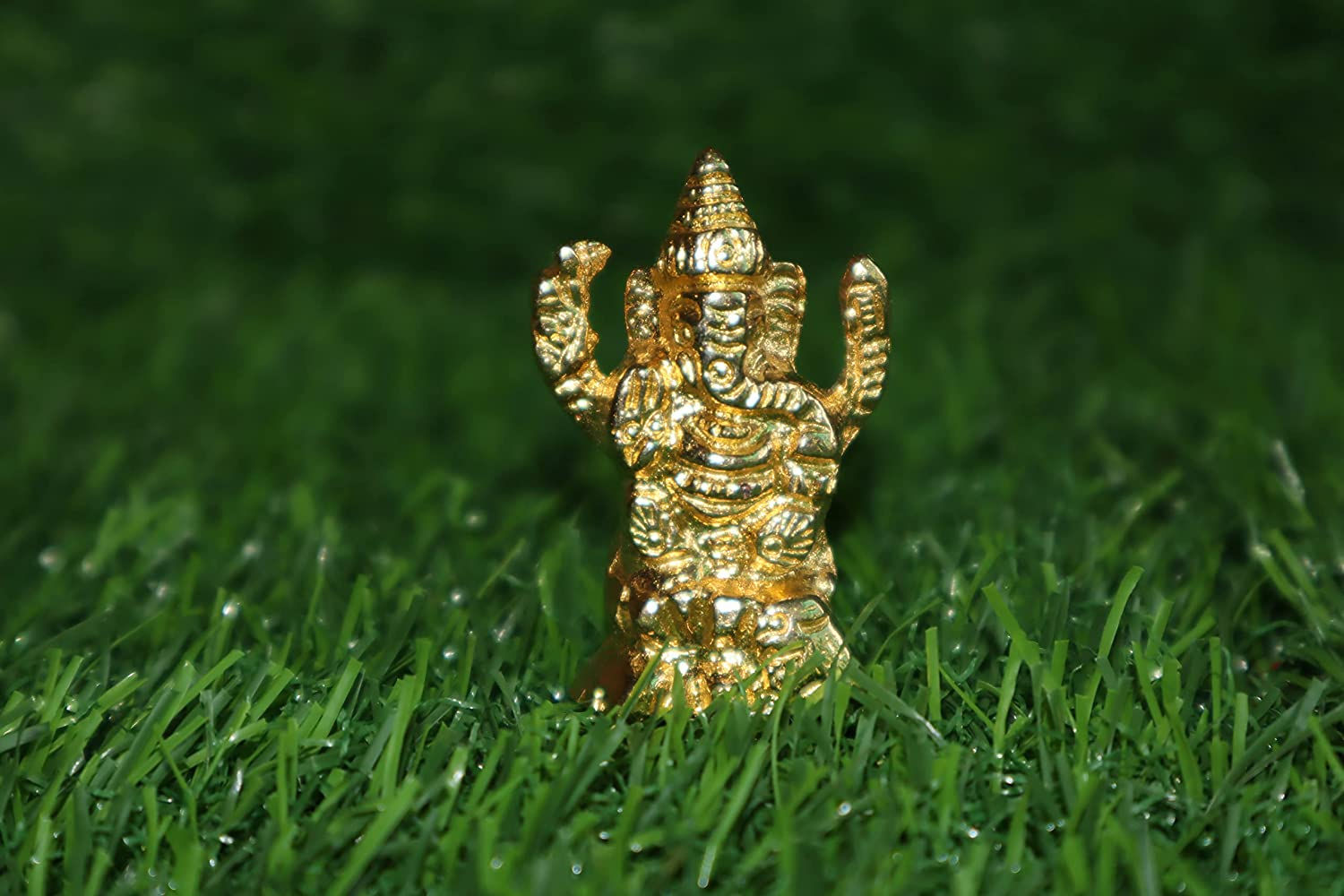 Salvus App SOLUTIONS Metal Handmade Ganesh Statue for Home Decor (2 Inch)