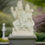 Thumbnail: Salvus App Solutions Marble Dust Shiv Parivar Statue for Pooja (White_10 cm)
