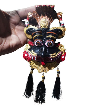 Thumbnail: Salvus APP SOLUTIONS Narsingh Kirtimukha Wall Hanging Nazar Battu(Black_3.5x6IN)