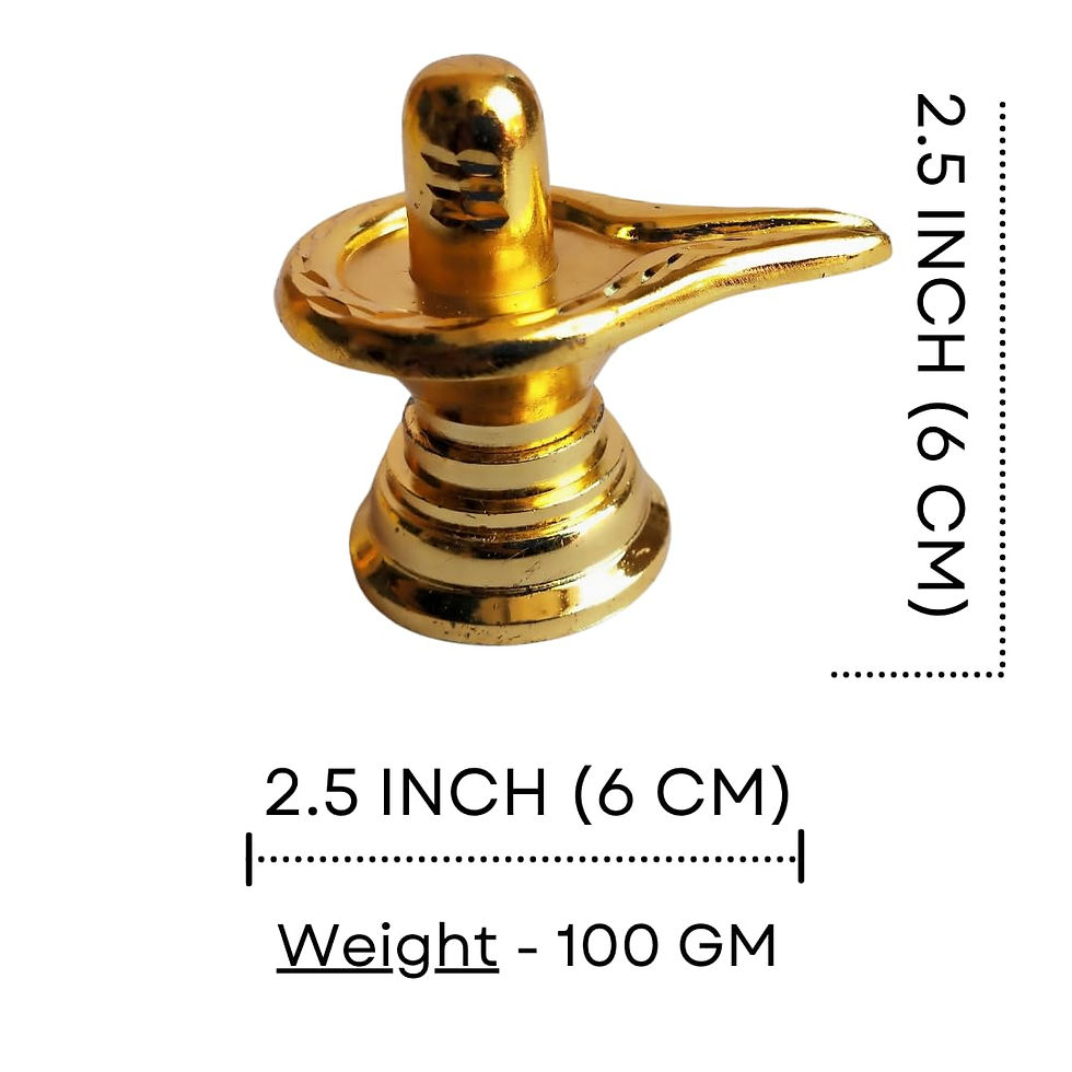 Thumbnail: Salvus APP SOLUTIONS Metal Golden Shivling with Nandi Murti (2.5 Inch)