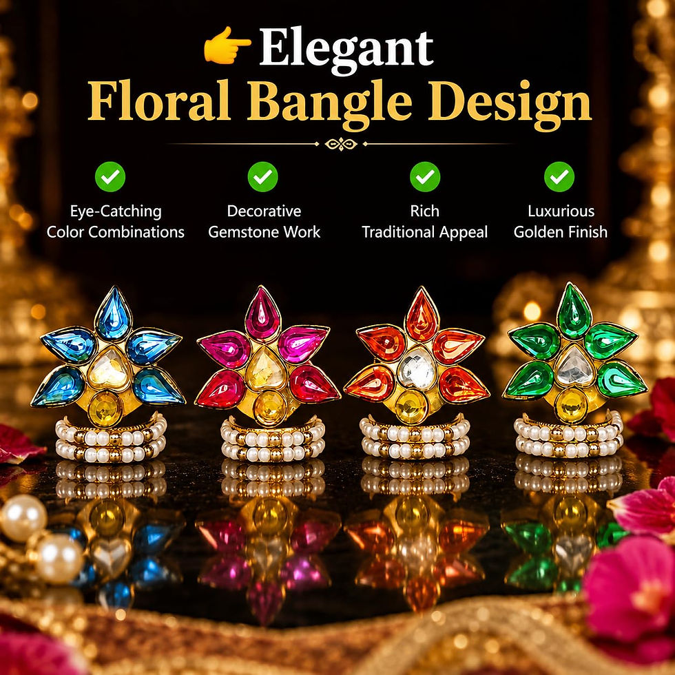Thumbnail: Stone Work Mukut for Laddu Gopal, Set of 2 (Multi_1 inch)