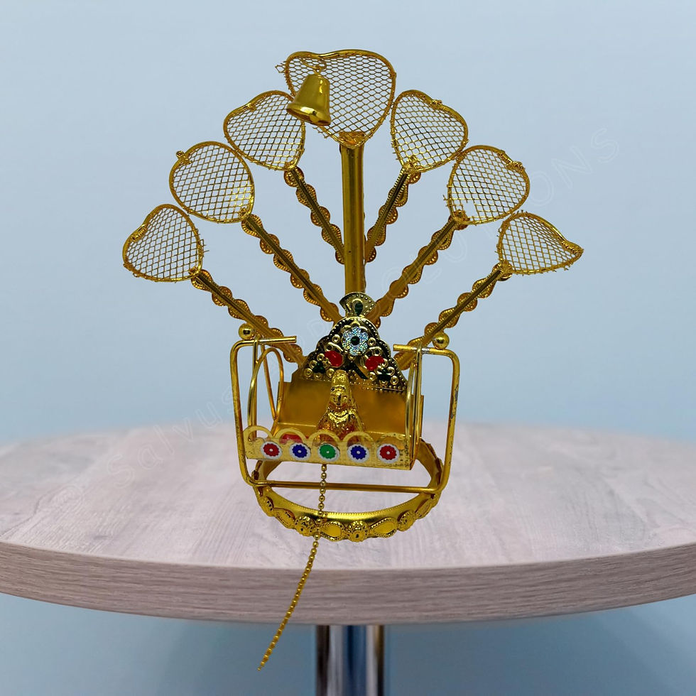 Thumbnail: Salvus APP SOLUTIONS Metal Multi Sheshnaag Jhula with Laddu Gopal (5.5 x 5 Inch)