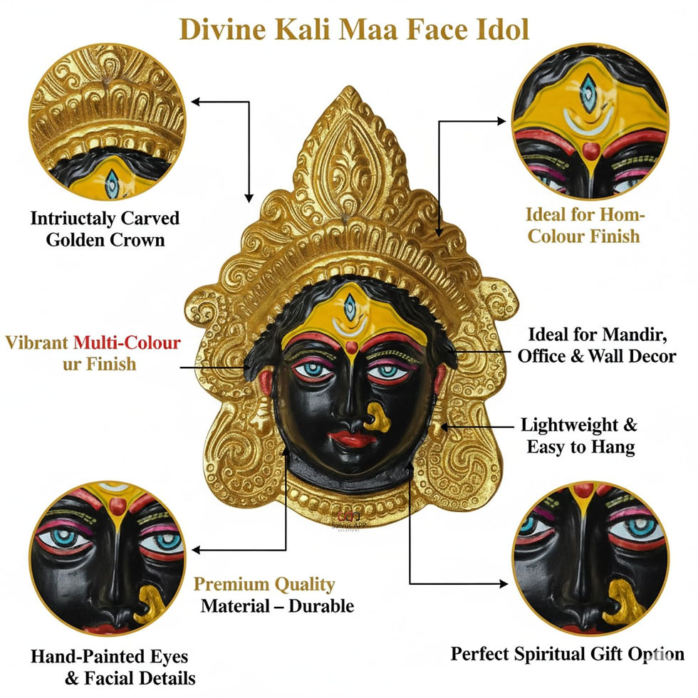 Thumbnail: Salvus APP SOLUTIONS Handmade Multicolor Metal Maa Durga/Kali Face Mask