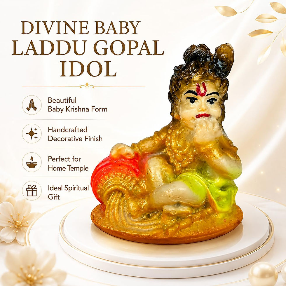 Thumbnail: Marble Dust Makhan Chor Laddu Gopal/Baal Gopal Statue