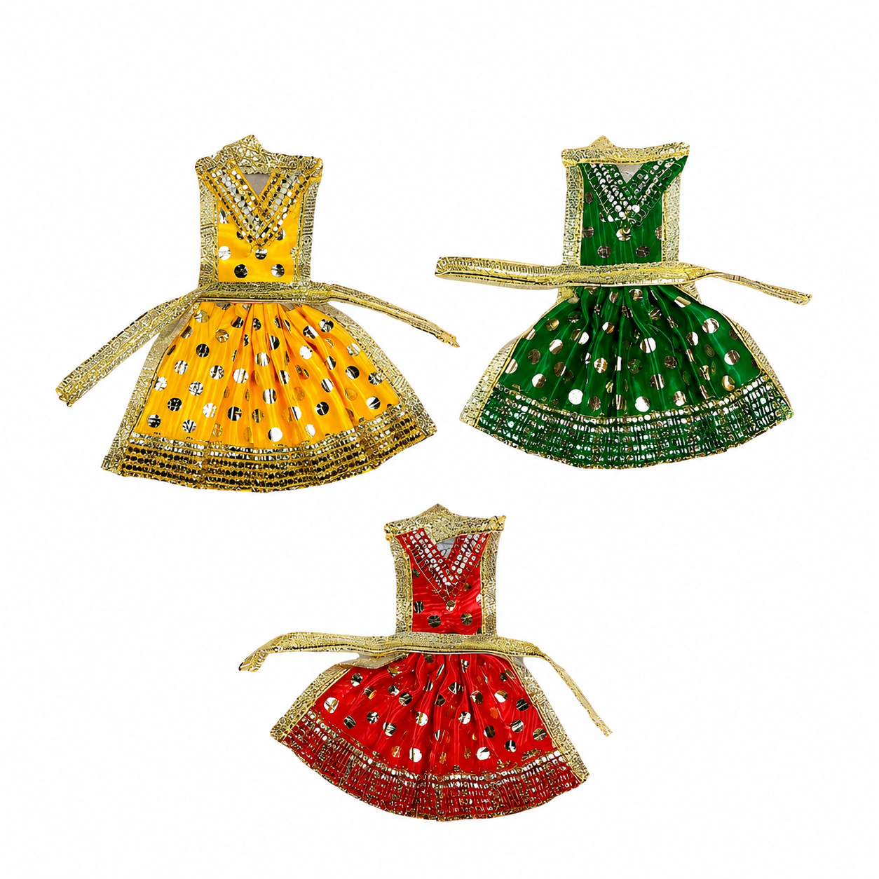 Fabric Dress for MATA Rani/Durga Devi - Pack of 3