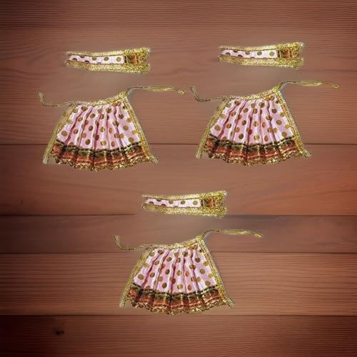 Thumbnail: Salvus APP SOLUTIONS Fabric Devi Mata Dress, Set of 3 (Pink_3x5 Inch)