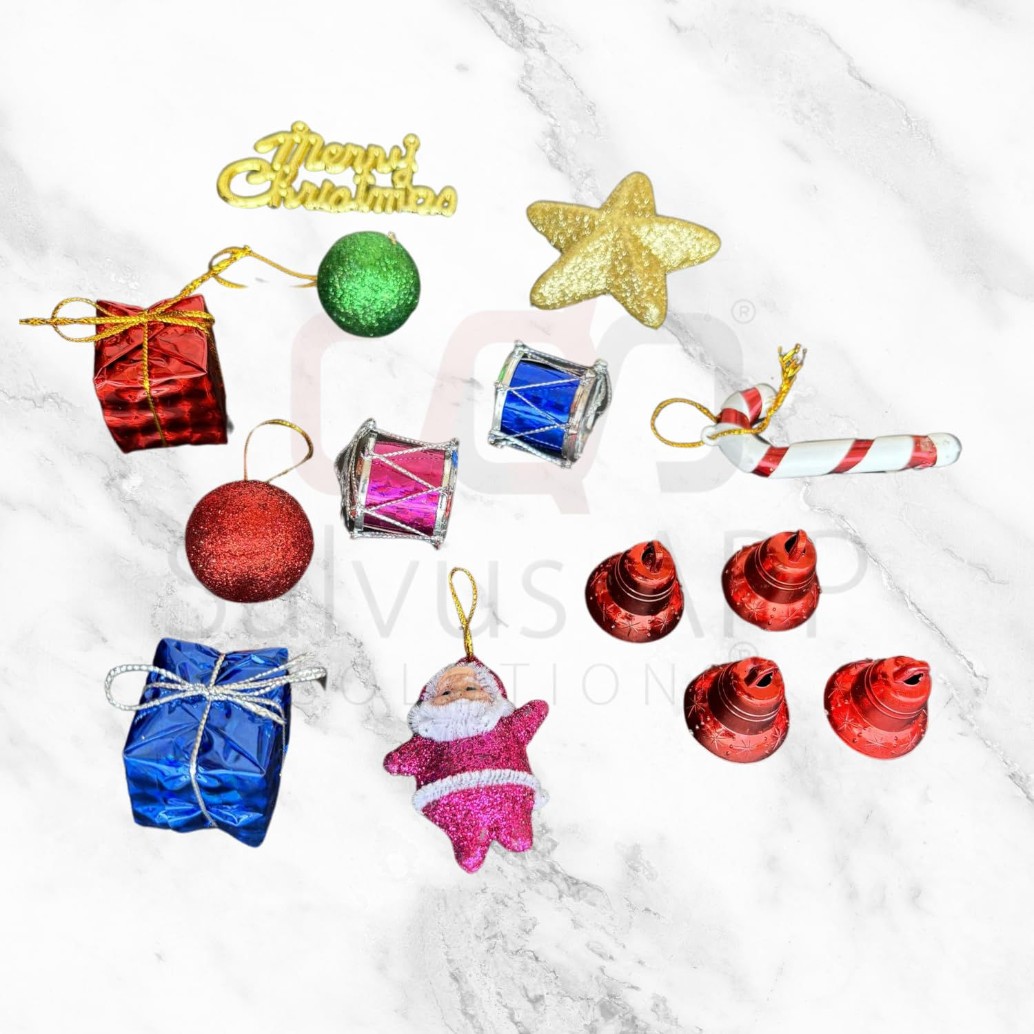 Salvus APP SOLUTIONS 84 Pcs Mixed Christmas Tree Decorations Set (Multicolor)