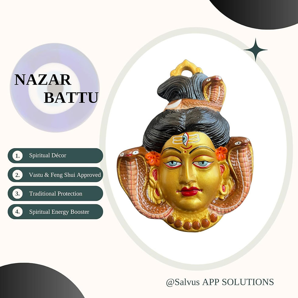 Thumbnail: Salvus APP SOLUTIONS Lord Shiva Face Door Wall Hanging Shankar (Gold_8x4 IINCH)