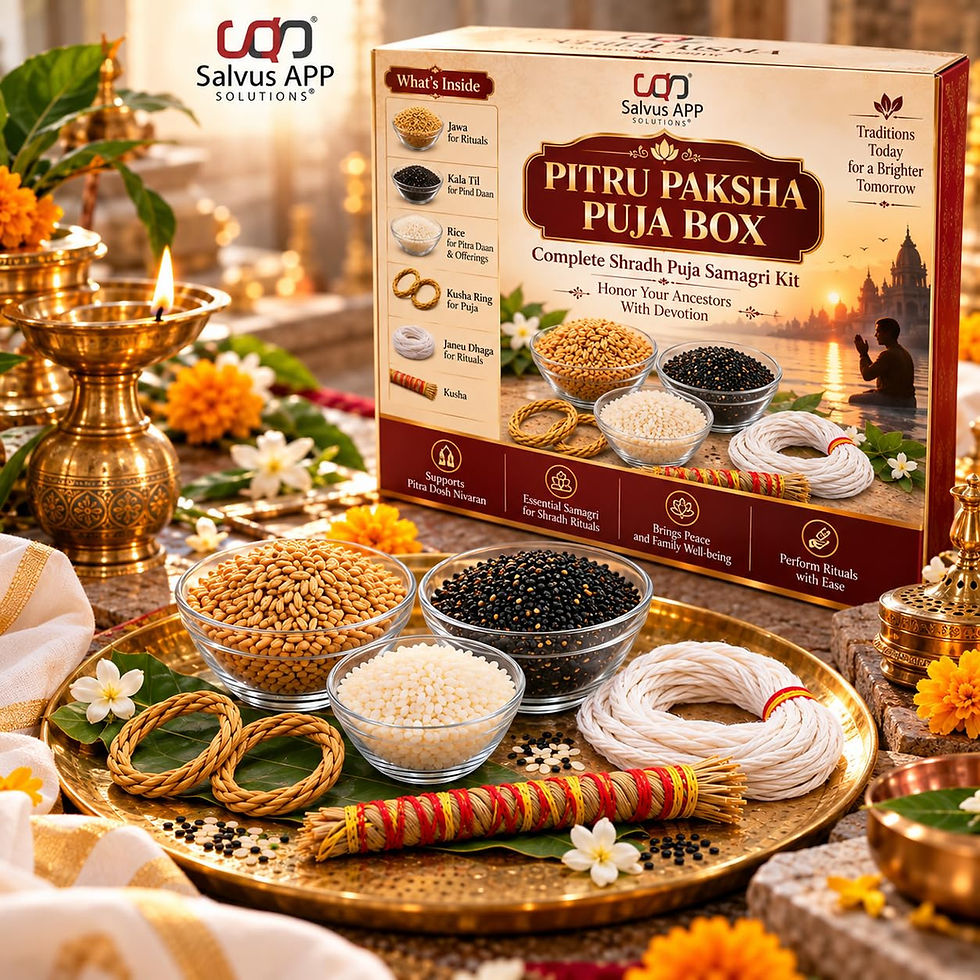 Thumbnail: Salvus APP SOLUTIONS  Pitru Paksha Puja Samagri Set - Complete Shradh puja set