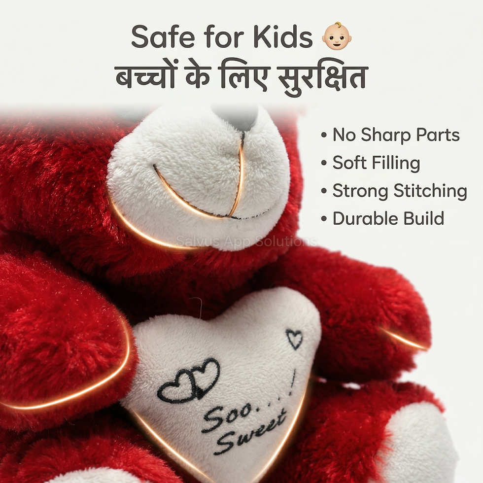 Thumbnail: Salvus APP SOLUTIONS Adorable Cotton Teddy Bear (Red_6.5x8 Inch)