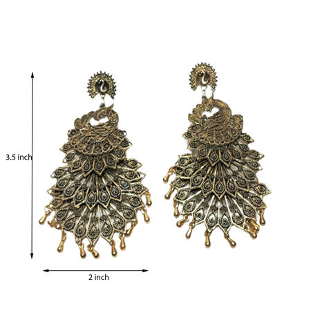 Thumbnail: Salvus APP SOLUTIONS Stylish Earrings for Girls and Women (Golden_2x3.5 Inch)
