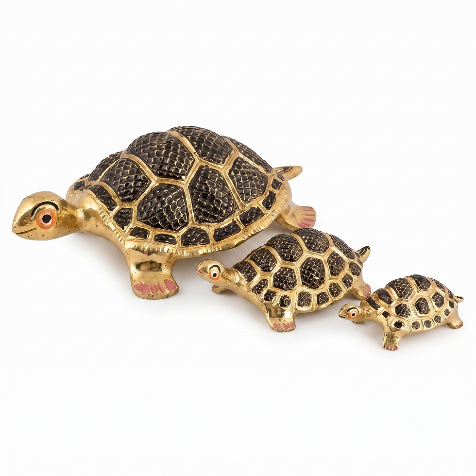 Thumbnail: Black & Gold Turtle Feng Shui Showpiece [Set of 1_3 PCs]