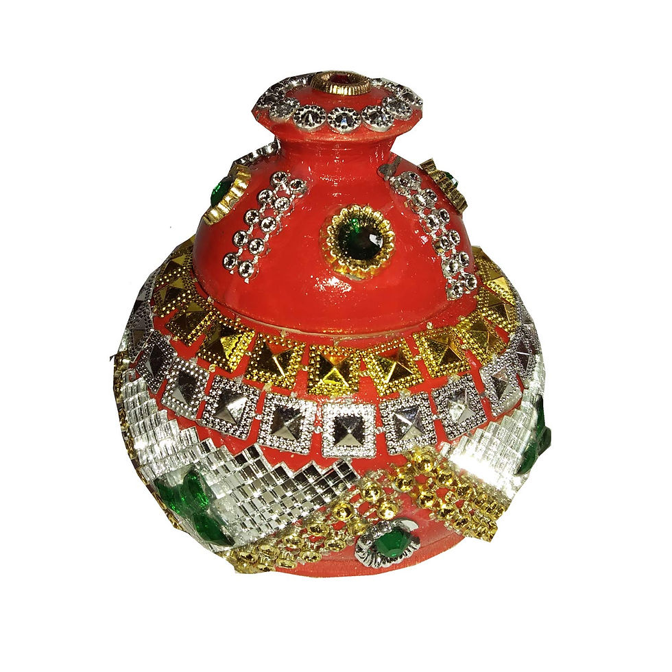 Salvus APP SOLUTIONS Decorative Wooden Round Sindoor Box (Red, 6X6X7 Inch)