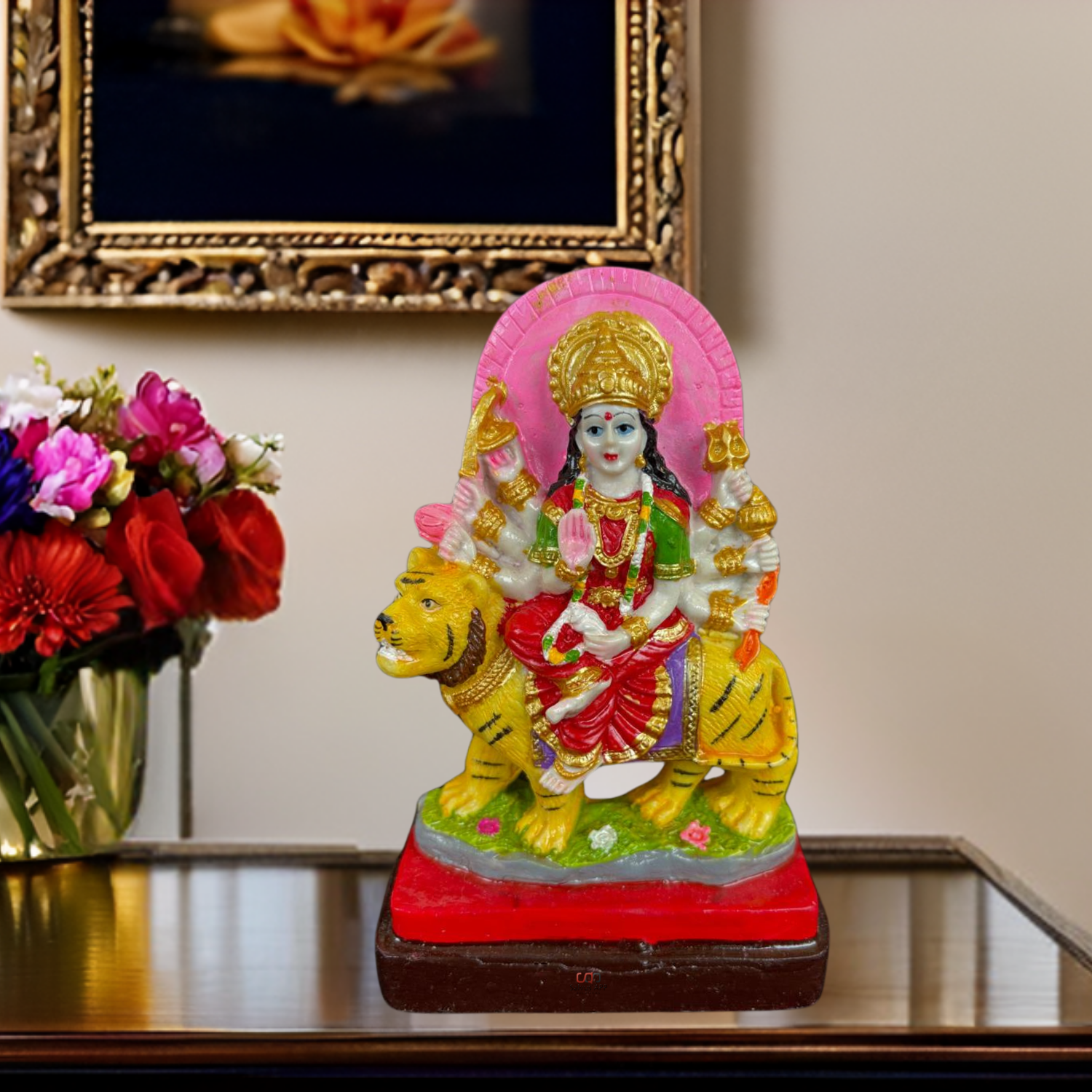 Salvus APP SOLUTIONS Multicolor Marble Godess Durga MATA Murti (6 x 10)
