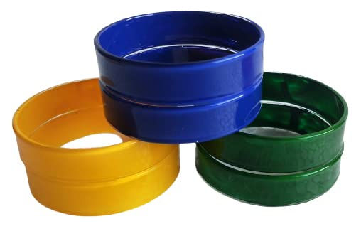 Thumbnail: Salvus APP SOLUTIONS Multicolor Glossy Glass Bangles set, Set of 2 (2.4 SIZE)