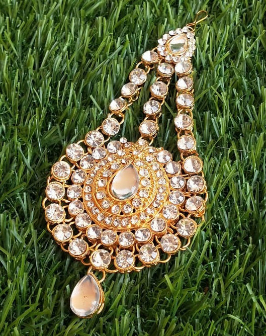 Thumbnail: Salvus APP SOLUTIONS Golden Plated with Shiny Moti Passa Jewellery for Women