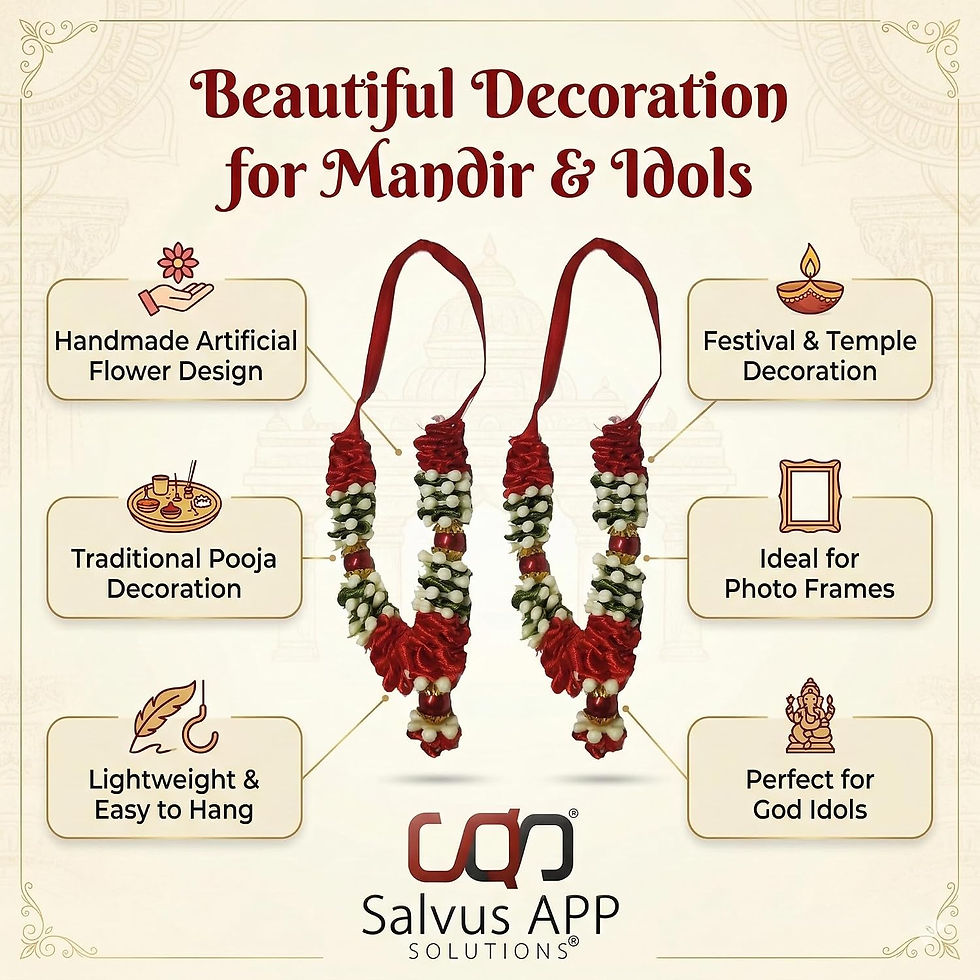 Thumbnail: Artificial Red Jasminum Flower Garland (3 Inches)