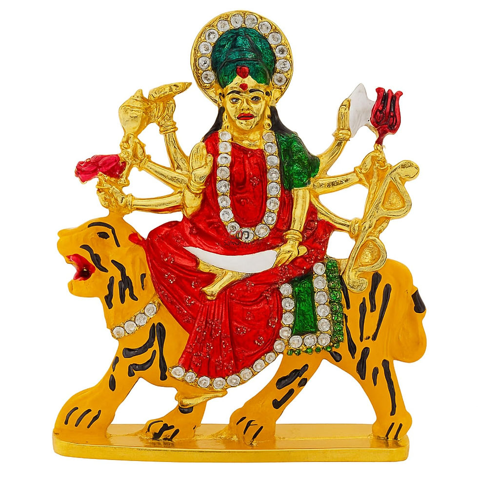 Thumbnail: Multicolor Metal God Durga Maa Murti/Statue (3 Inch)