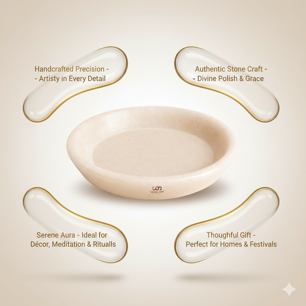 Thumbnail: Marble Plate for Pooja (White_3 Inch) [Set of 2-4 PCS]