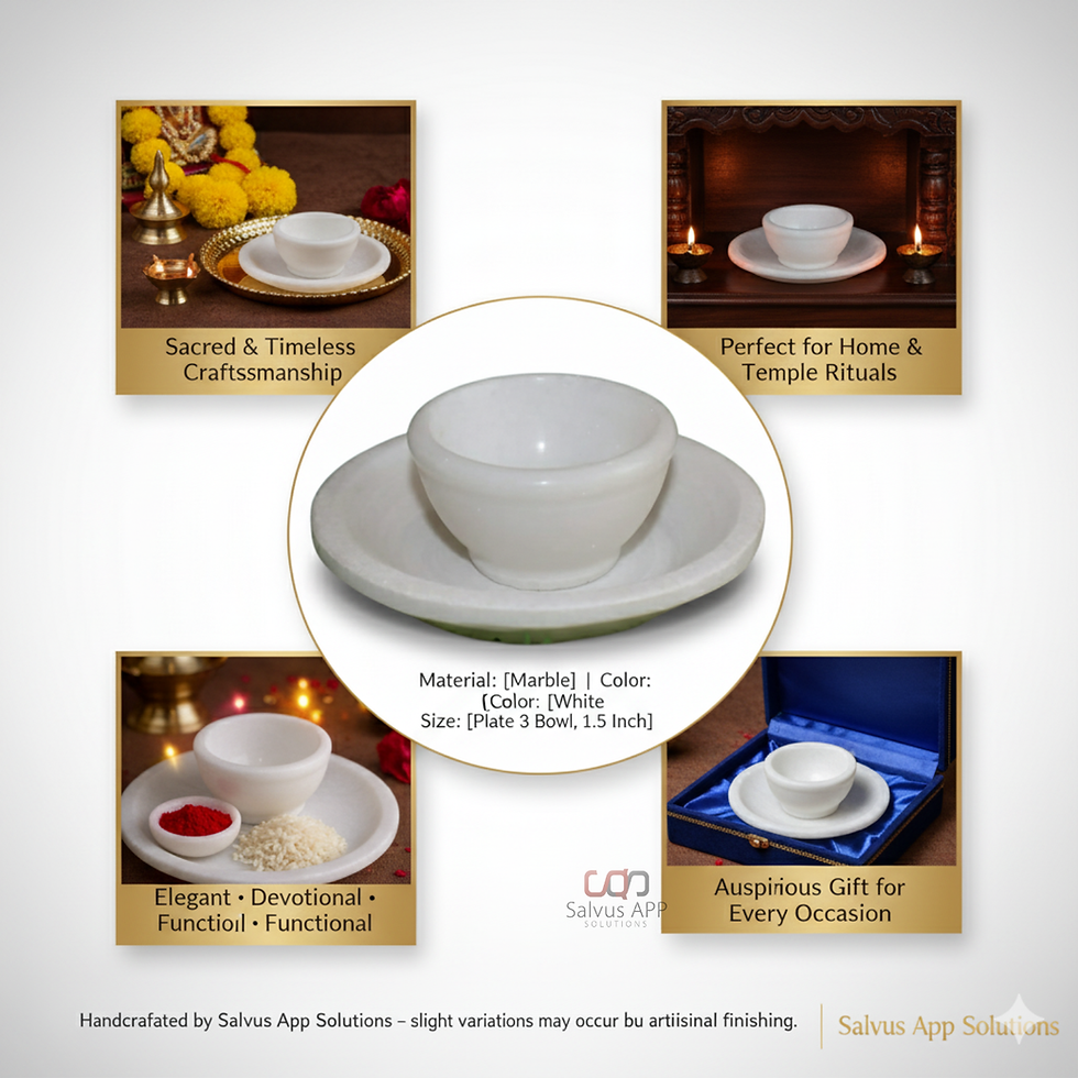 Thumbnail: Salvus APP SOLUTIONS White Marble Plate, Bowl (Plate 3 Inch, Bowl 1.5 Inch)