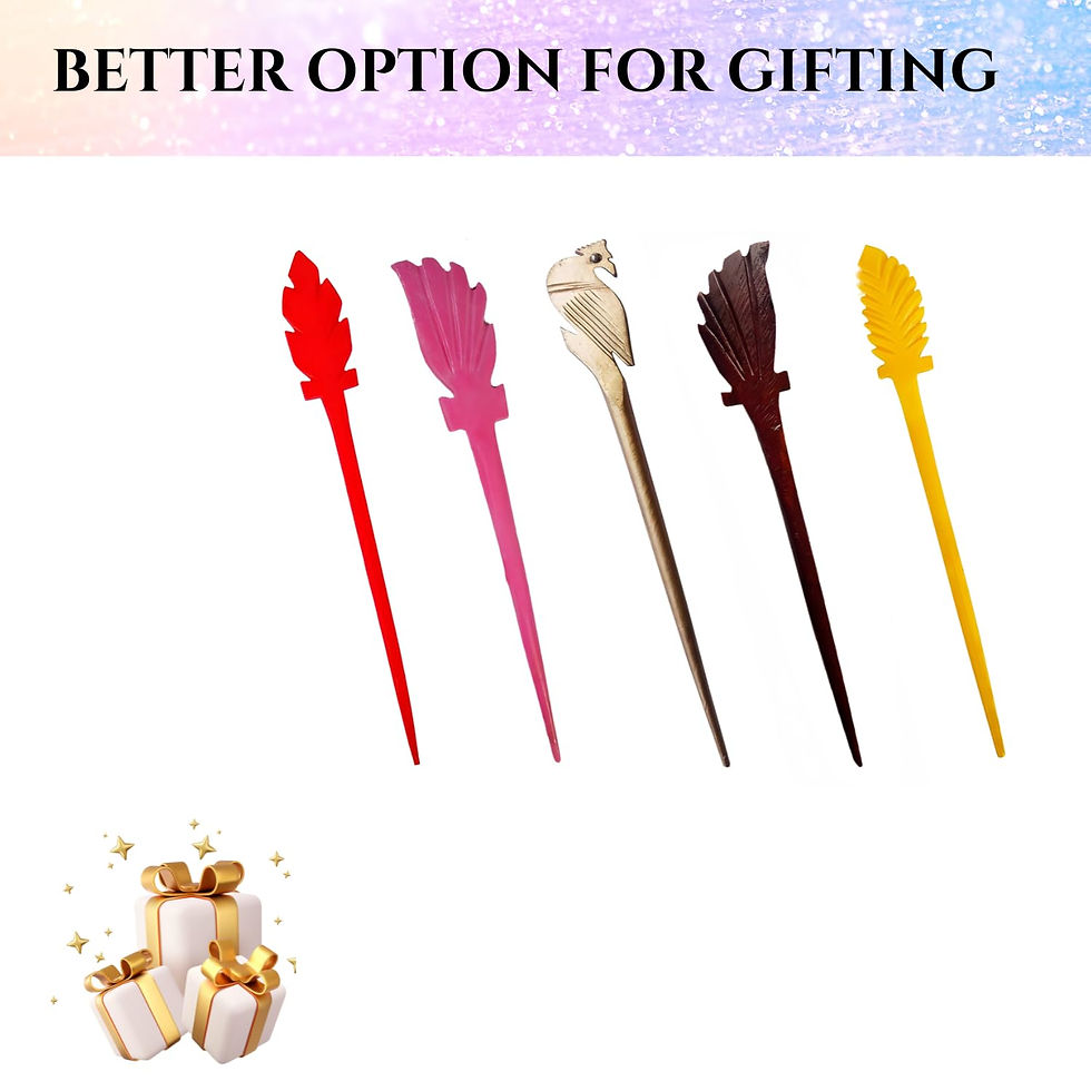 Thumbnail: Salvus App SOLUTIONS Marble Made Multicolor Hair Stick Set for Women