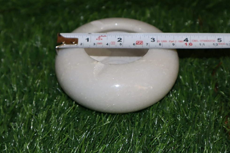 Thumbnail: Salvus APP SOLUTIONS Marble Round Ash Holder (White,3.5 Inch)