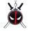 Thumbnail: Salvus APP SOLUTIONS Deadpool With Sword Keychain Combo KeyChain (1.5x3 inch).