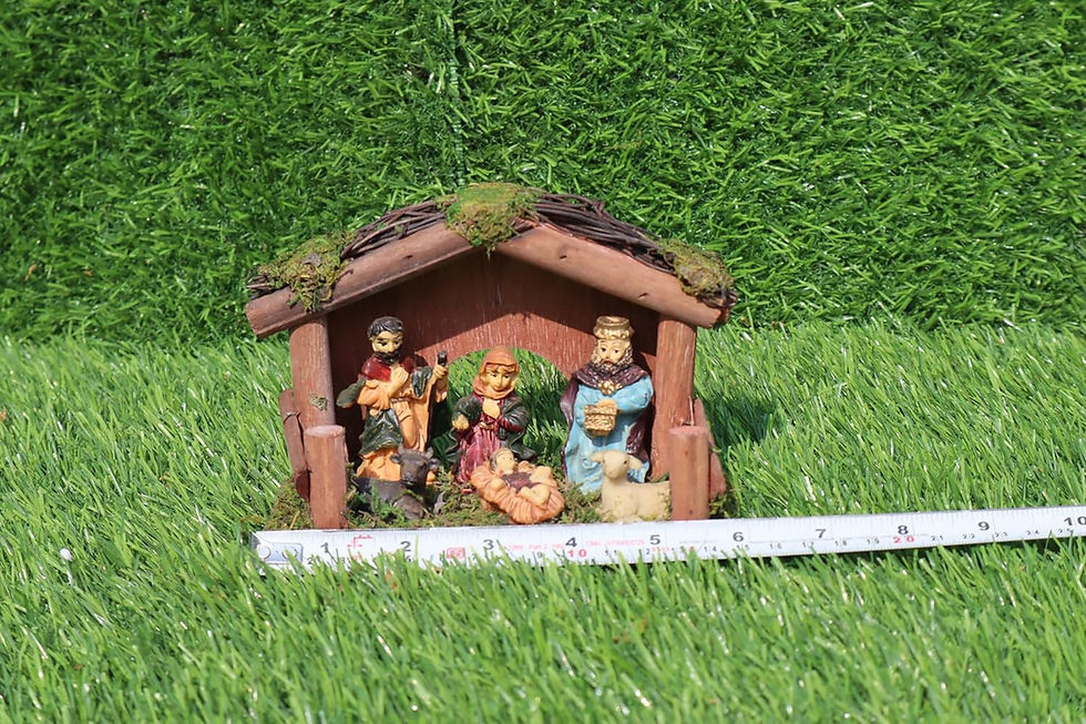 Thumbnail: Salvus APP SOLUTIONS Resin Christmas Crib House Baby Jesus  (Assorted)
