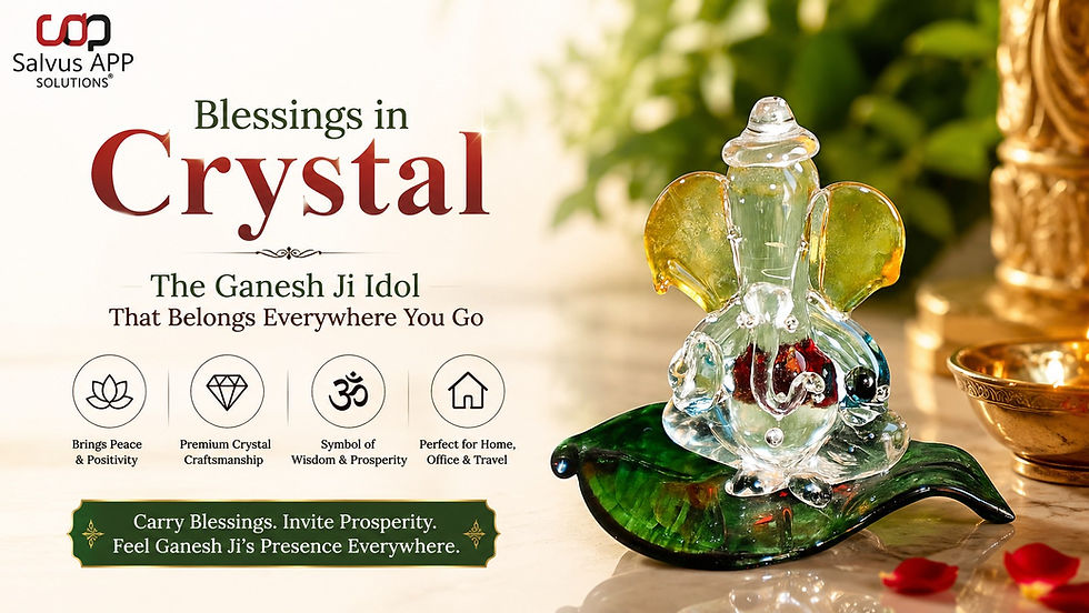 Blessings in Crystal – The Ganesh Ji Idol That Belongs Everywhere You Go