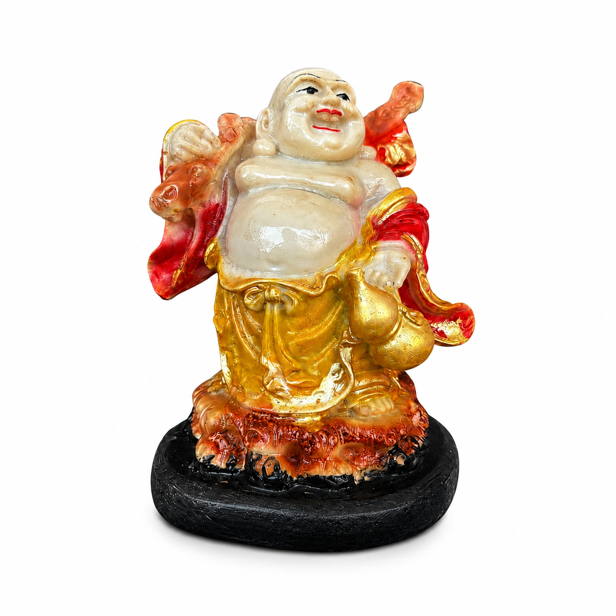 Polyresin Feng Shui Laughing Buddha Statue (7.5 Inch)