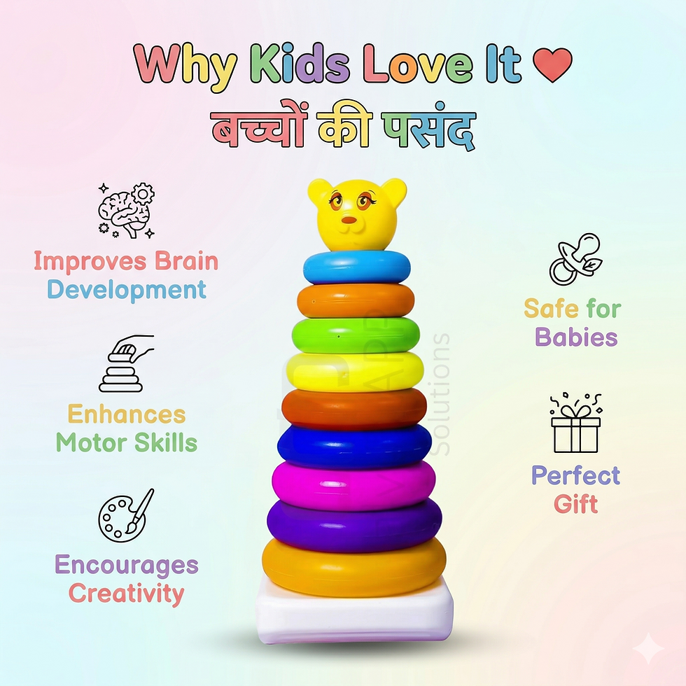 Thumbnail: Salvus APP SOLUTIONS Plastic Duck Stacking Ring Super Stack Up Educational Toy