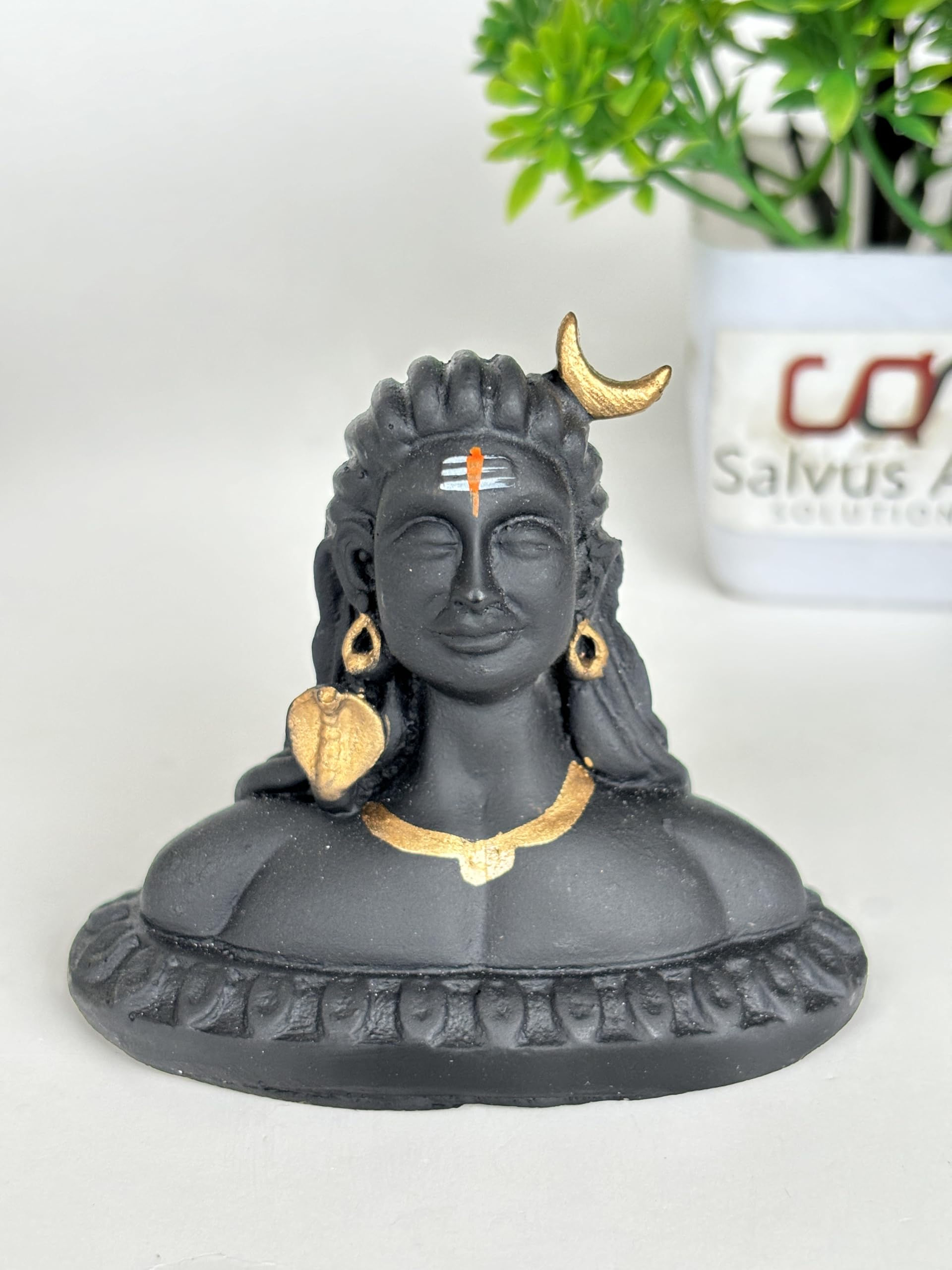 Salvus APP SOLUTIONS Adiyogi Lord Shiva Idol Statue for Car Dashboard & Puja