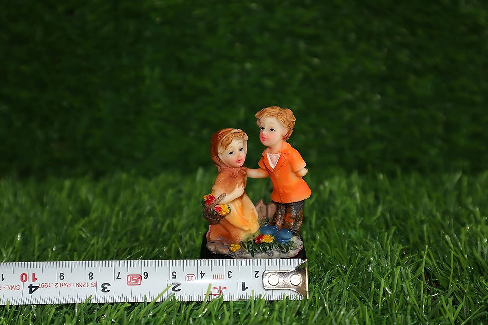 Thumbnail: Salvus APP SOLUTIONS Polyresin Little Couple Multicolor Showpiece (4.8x4x7 cm)
