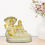 Thumbnail: Salvus APP SOLUTIONS Marble Dust Vishnu Laxmi Idol (White & Golden_5.5x5.5 Inch)
