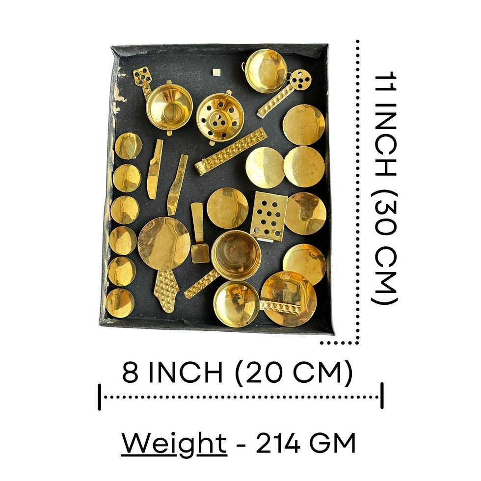 Thumbnail: Salvus APP SOLUTIONS Brass Miniature Utensil/Kitchen Set Toy for Kids