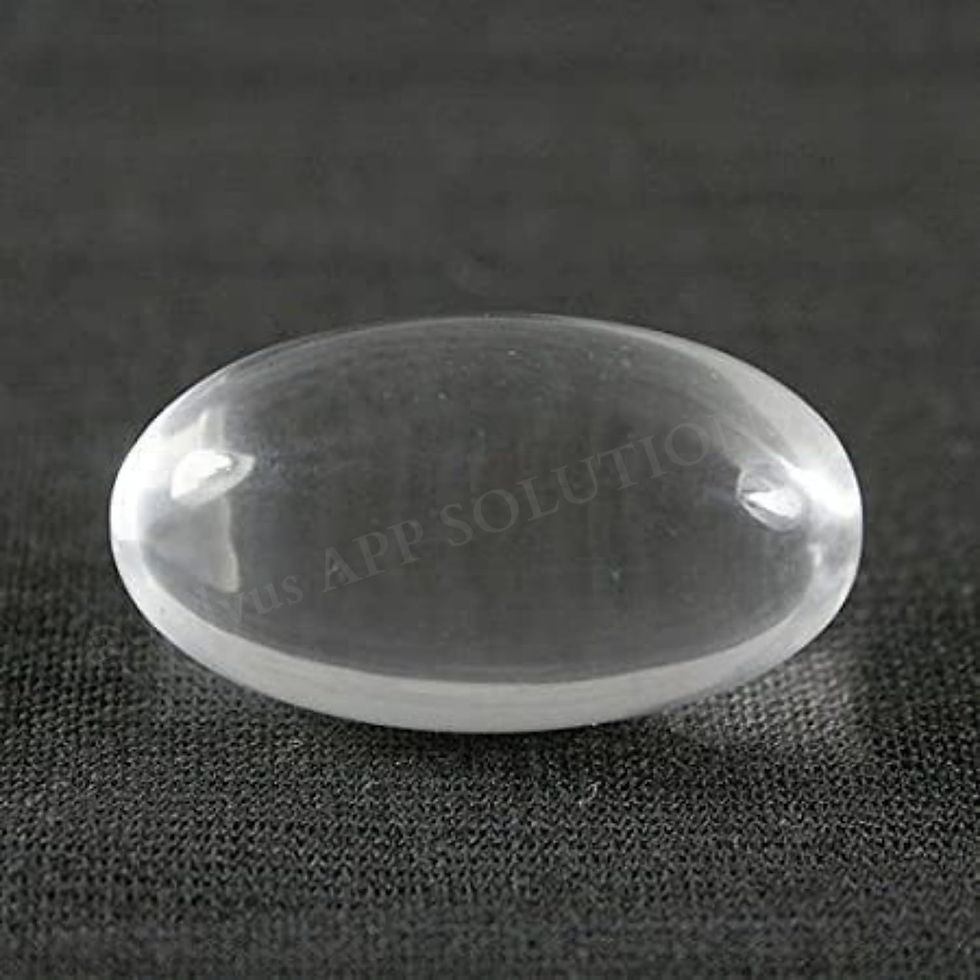 Thumbnail: Salvus App Solution Crystal Sphatik Shivling/Shiva Pindi for Showpiece (3x2 cm)