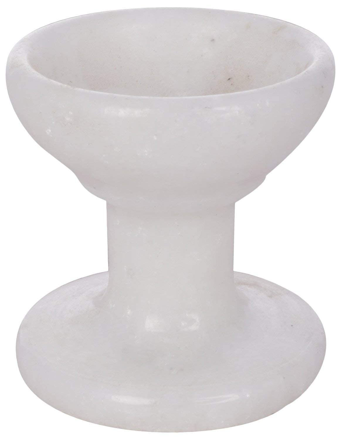 Salvus App SOLUTIONS Marble Diya/Deepak for Pooja, Home, Set of 2 (2_Inch)