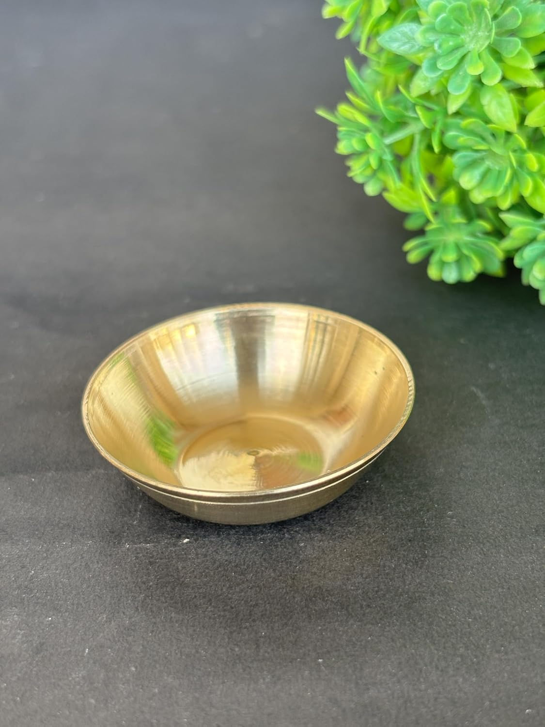 Salvus APP SOLUTIONS Golden Brass Small Bowl for Pooja (1 Pc_2 INCH)