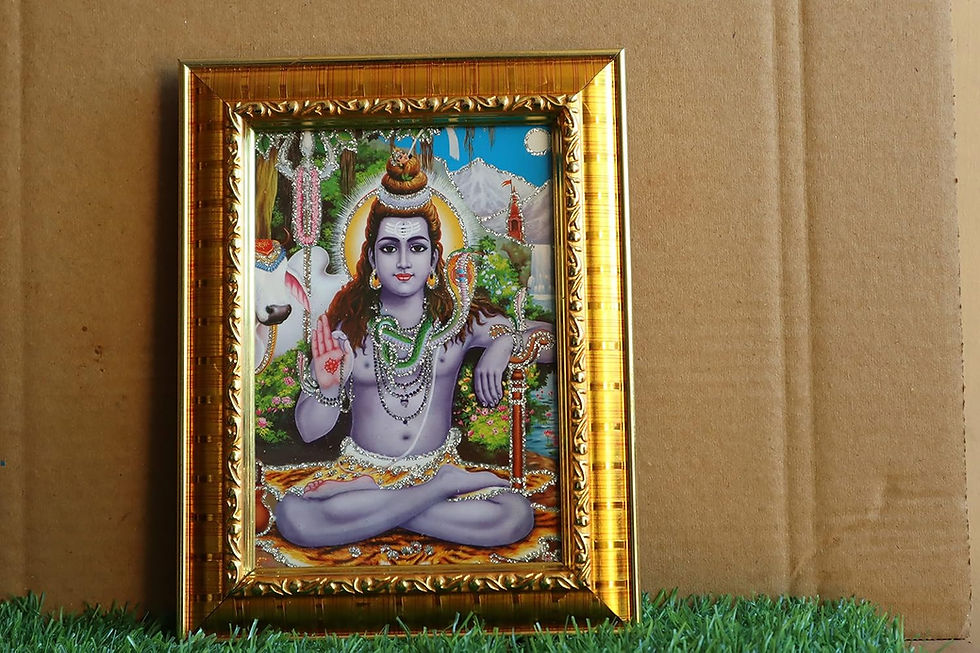 Thumbnail: Wooden & Acrylic Glass Photo Frame of Lord Shiva (Assorted)
