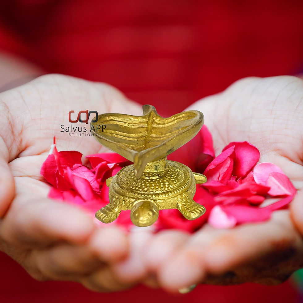 Salvus APP SOLUTIONS Brass Tortoise with Oil Diya Deepak - 3x1.5 Inch