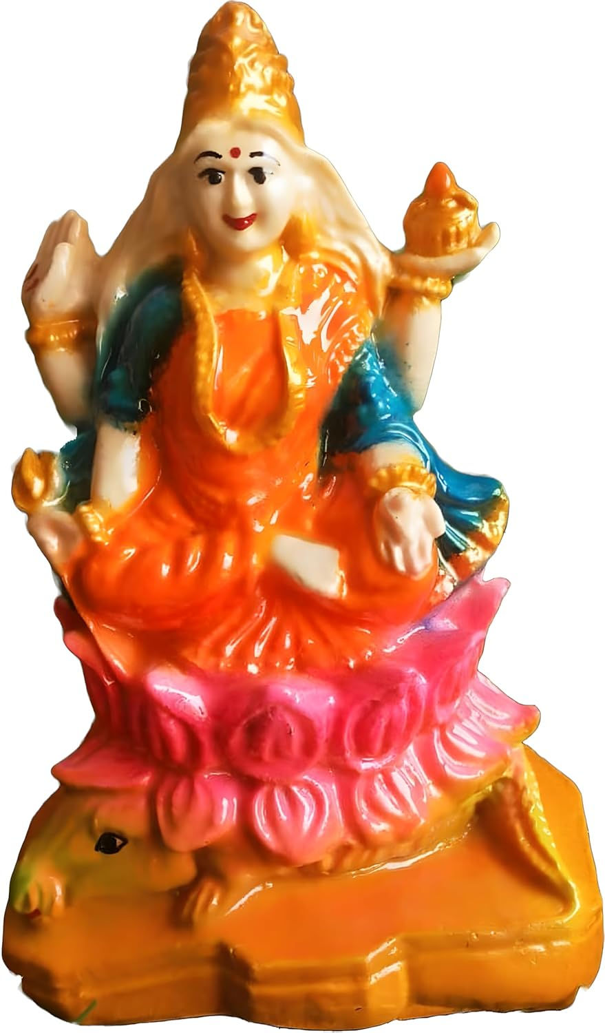 Thumbnail: Salvus APP SOLUTIONS Marble Dust Narmada MATA Murti/Statue (Multicolor_4x6 inch)