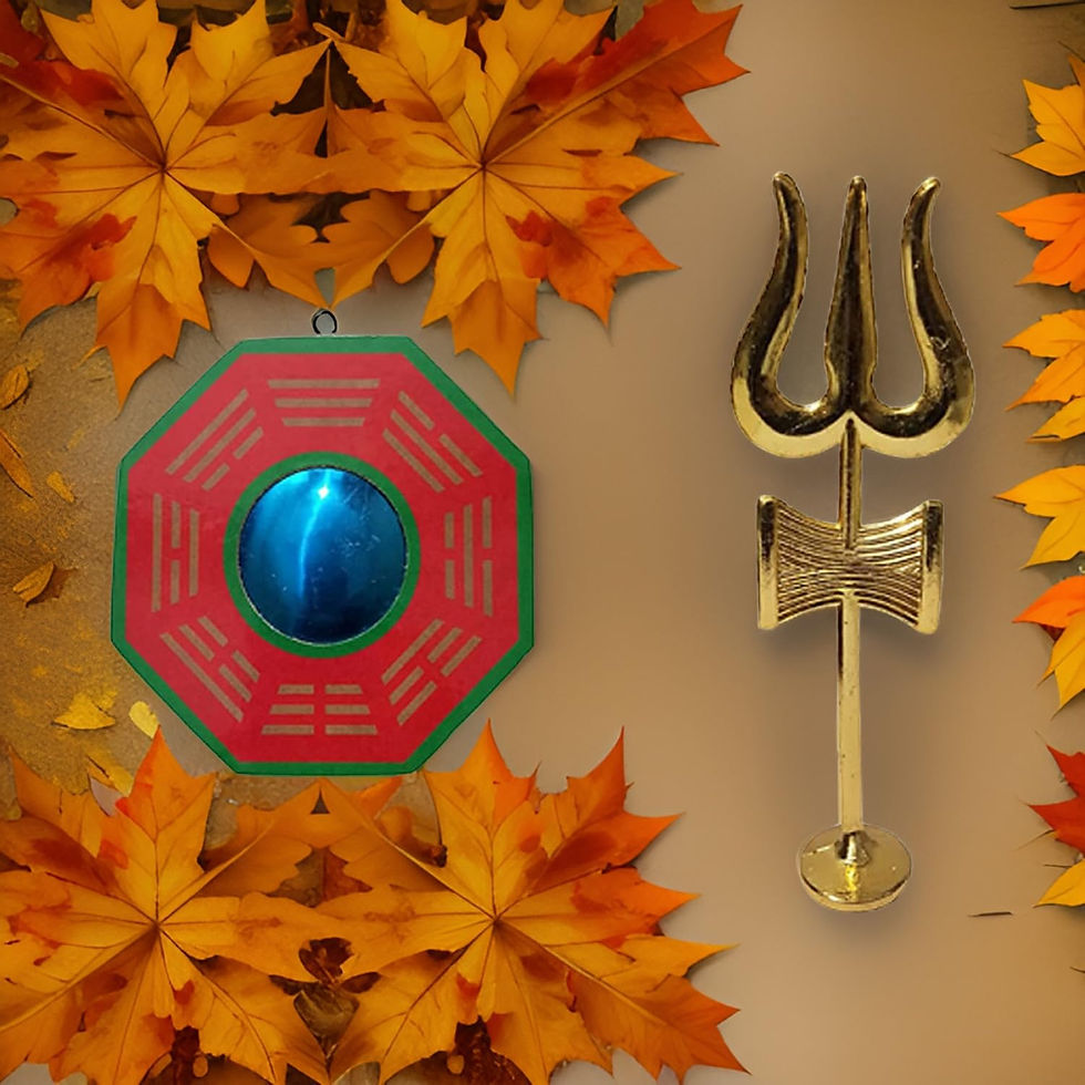Thumbnail: Salvus APP SOLUTIONS Chinese Convex Bagua (Pa KUA) Mirror & Metal Shiva Trishul