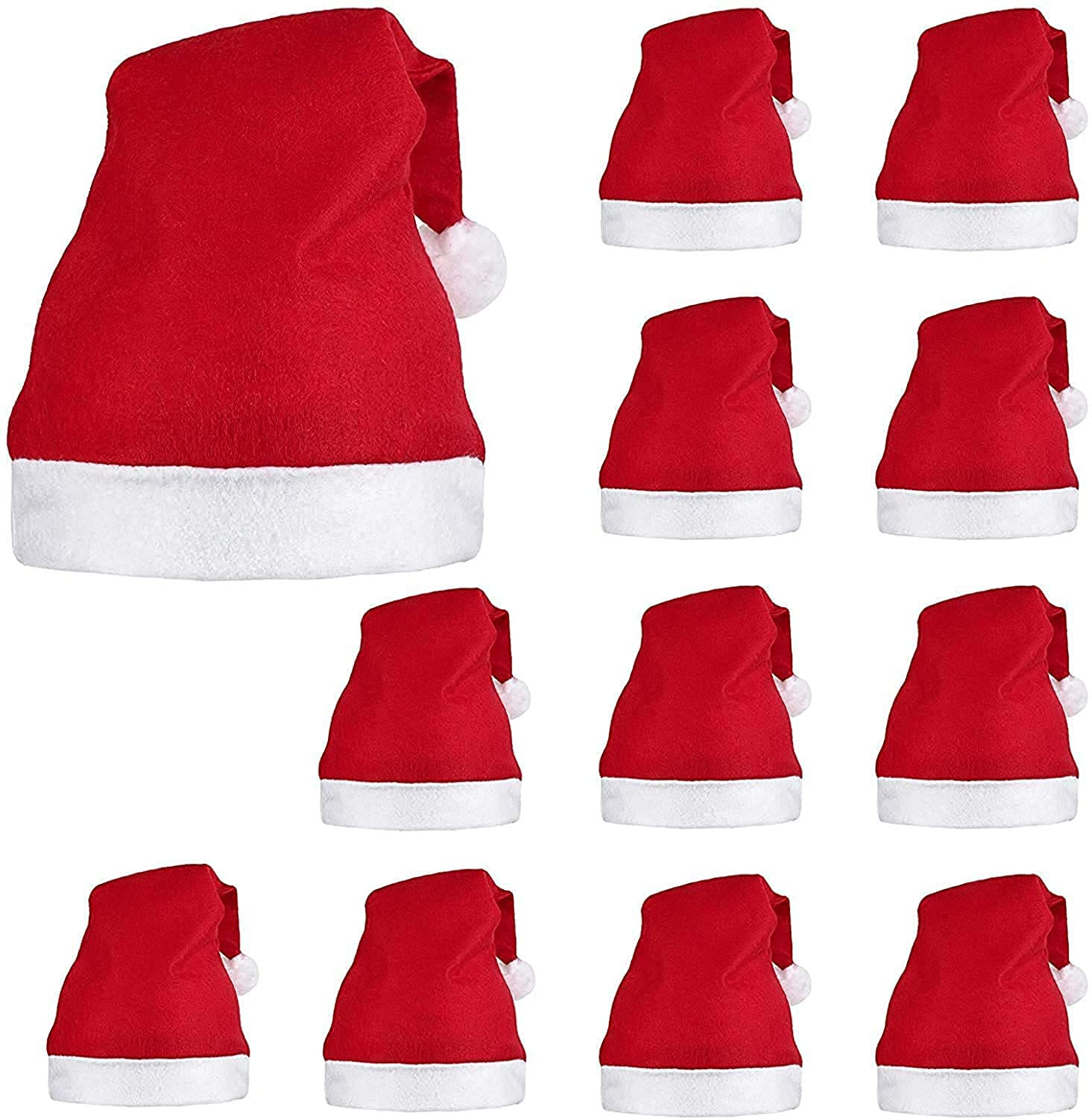 Salvus APP SOLUTIONS Christmas Special Santa Claus Cap Short Plush (Pack of 12)