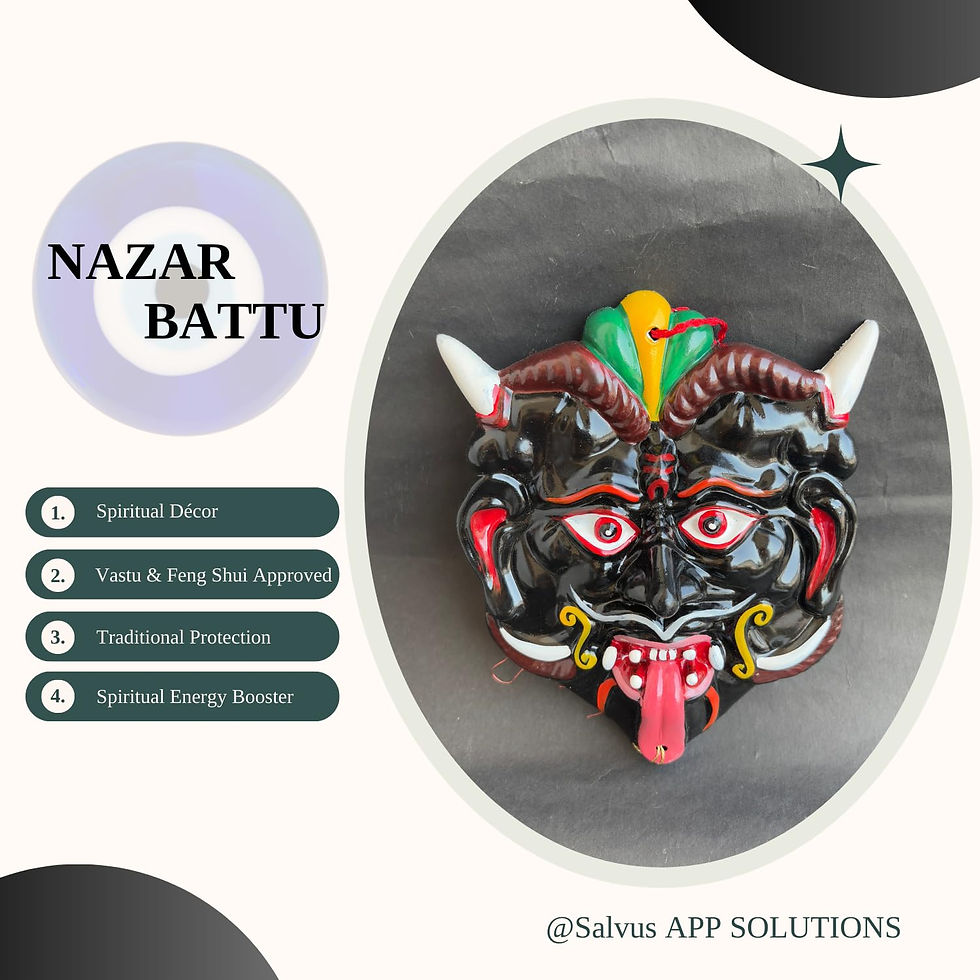 Thumbnail: Salvus APP SOLUTIONS Bhoot Nazar Battu, Set of 2 (Multicolor_8x11 Inch)