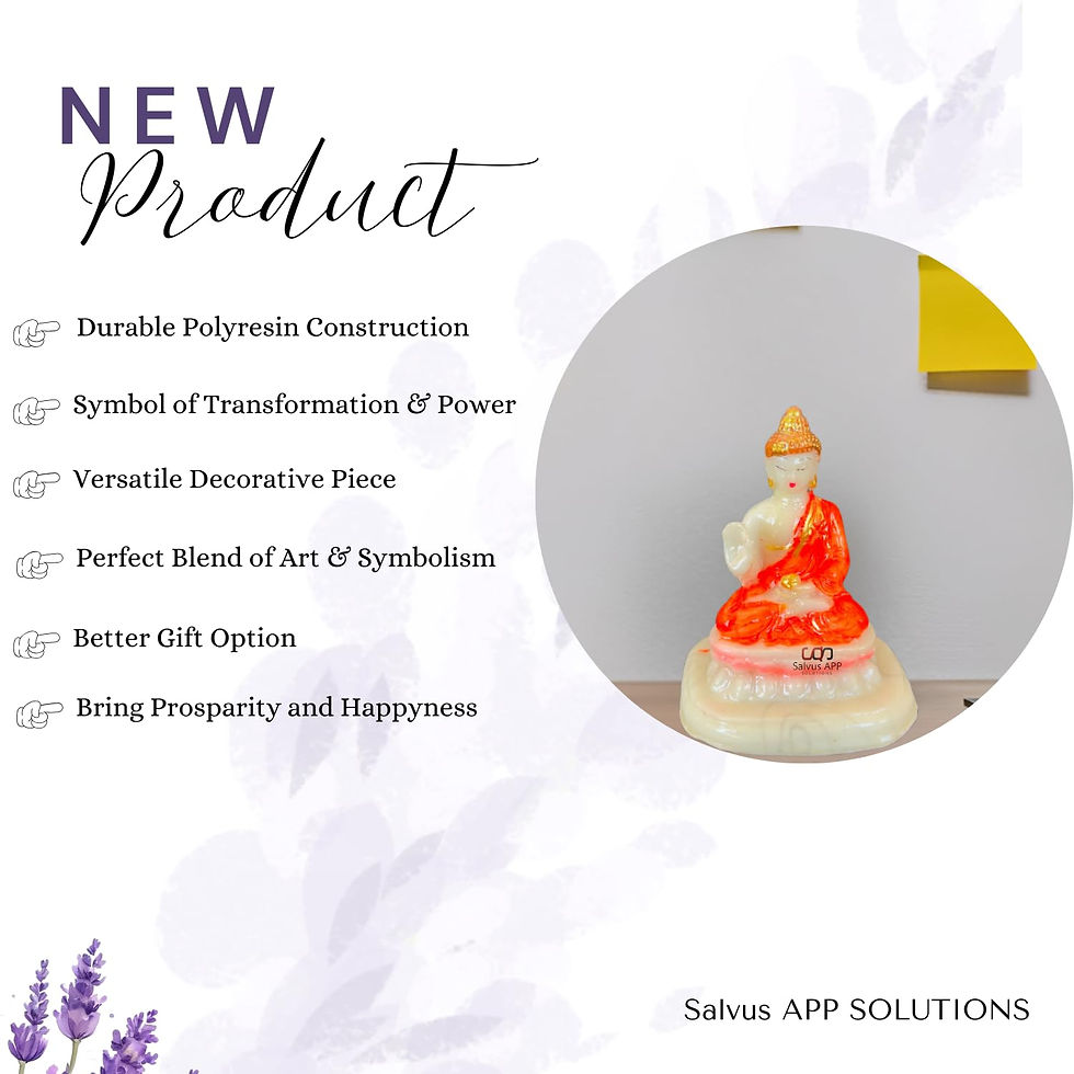 Thumbnail: Salvus APP SOLUTIONS Polyresin Multicolor Buddha Sculpture/Idol (3.5 inch)