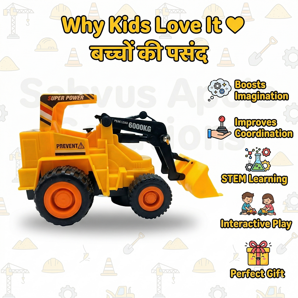 Thumbnail: Salvus APP SOLUTIONS Plastic Remote Control JCB Crane Toy: (Multicolor_7x4 Inch)