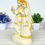 Thumbnail: Salvus APP SOLUTIONS Marble Dust Radha Krishna Idol (White & Golden_4x9 Inch)